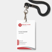Carte de Badge Vertical Bussines (Avant avec lanière)