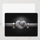 Carte de bagues de mariage Tie The Knot (Devant / Derrière)