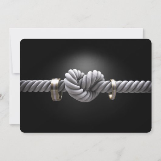 Carte de bagues de mariage Tie The Knot (Devant)