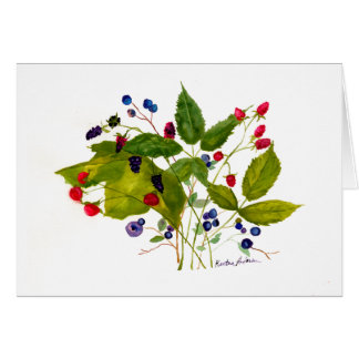 Carte de baies d'aquarelle