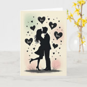 Carte de baiser d'amour romantique (Fleur jaune)