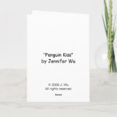 Carte de baiser de pingouin (Dos)