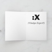 Carte de baiser d'émoticône de Noël (Intérieur)