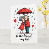 Carte de baiser romantique de l'amour de ma vie (Fleur jaune)