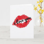 Carte de baiser simple je t'aime (Fleur jaune)