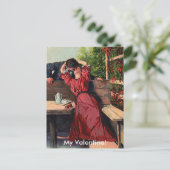 Carte de baiser vintage Valentines Couple (Debout devant)