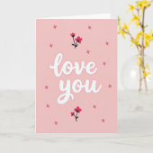 Carte de baisers d'amour romantique (Fleur jaune)