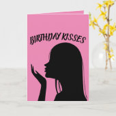 CARTE DE BAISERS D'ANNIVERSAIRE (Fleur jaune)