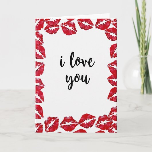 Carte de baisers Simple je t'aime (Devant)