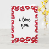 Carte de baisers Simple je t'aime (Fleur jaune)
