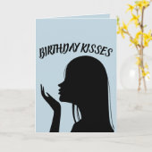 CARTE DE BAISEURS DE JOYEUX ANNIVERSAIRE ROMANTIQU (Fleur jaune)