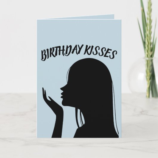 CARTE DE BAISEURS ROMANTIQUES POUR SON ANNIVERSAIR (Devant)