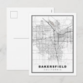 Carte de Bakersfield (Devant / Derrière)