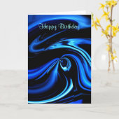 Carte de baleine bleue d'abrégé sur joyeux (Fleur jaune)