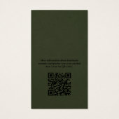 Carte de balise Hang de produit vert moderne (Dos)