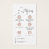 Carte de balise Hang pour soins des extensions de  (Dos)