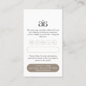 Carte de balise Hang Prix Logo Moderne (Dos)