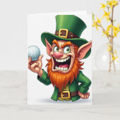 Carte de balle de golf Lucky Leprechaun (Fleur jaune)