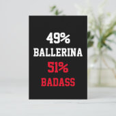 Carte de ballerine badass (Debout devant)