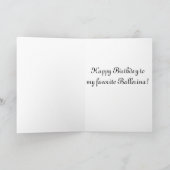 Carte de ballerine "Practice Makes Perfect" - viol (Intérieur)