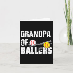 Carte De Ballers Funny Baseball Softball Fête des pères