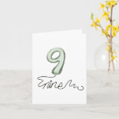 Carte de ballon à neuf ans (Fleur jaune)
