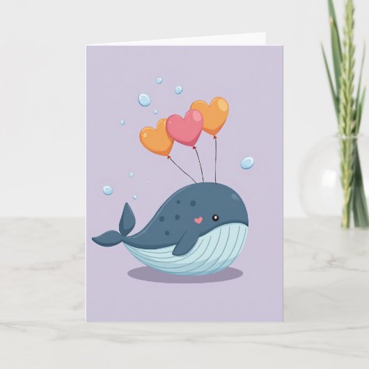 Carte de ballon de baleine sincère (Devant)