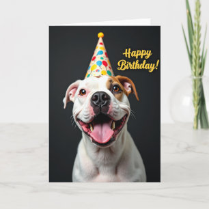 Carte de ballon de chien joyeux