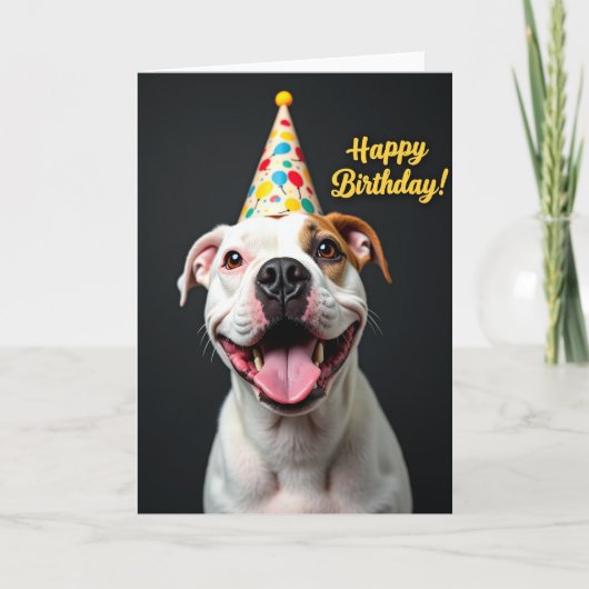 Carte de ballon de chien joyeux (Devant)