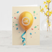 Carte de ballon en filigrane doré (Fleur jaune)
