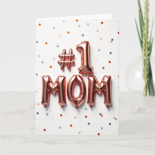 Carte de ballon pour maman numéro 1 (Devant)