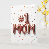 Carte de ballon pour maman numéro 1 (Fleur jaune)