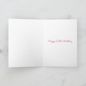 Carte de ballon rouge du 20e anniversaire (Intérieur)