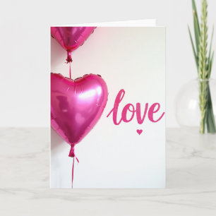 Carte de ballons d'amour simple