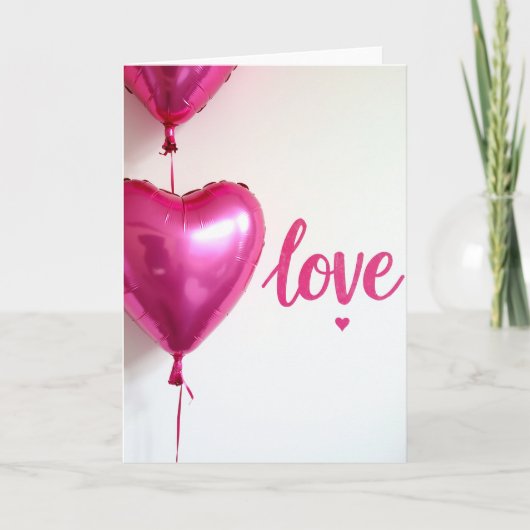 Carte de ballons d'amour simple (Devant)