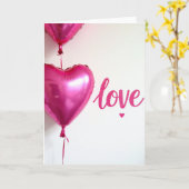 Carte de ballons d'amour simple (Fleur jaune)