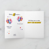 Carte de ballons d'anniversaire Dinosaur T Rex Gol (Intérieur)