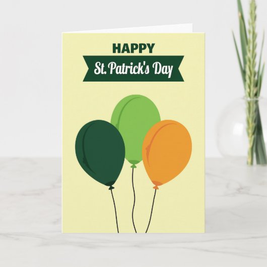 Carte de ballons de la Saint-Patrick (Devant)