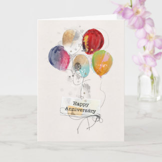 Carte de ballons pour l'anniversaire de l'employé