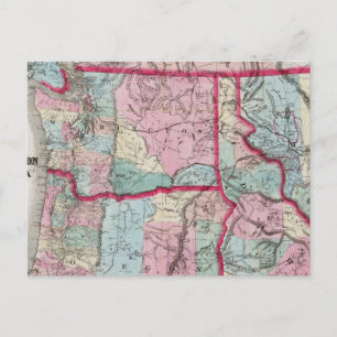 Carte de Bancroft de Oregon, Washington, Idaho