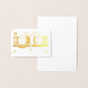 Carte de bande de cassette personnalisable, Gold F