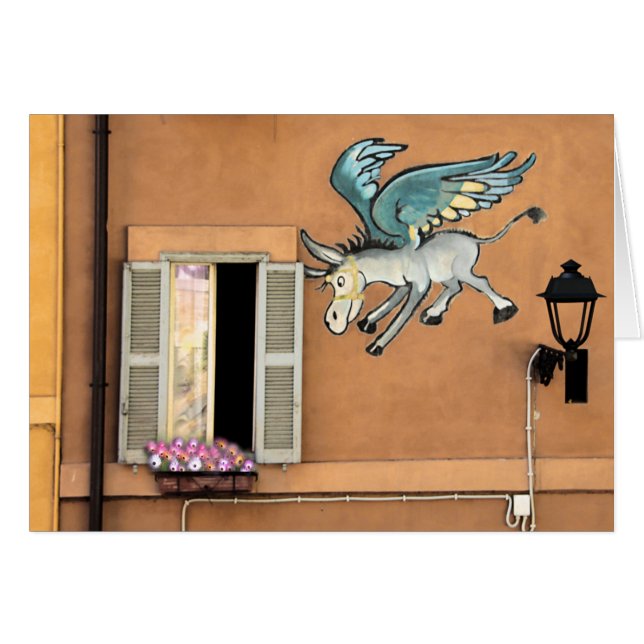 Carte de bande dessinée d'âne de vol (Devant horizontal)