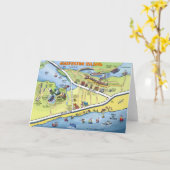 Carte de bande dessinée de Galveston le Texas (Fleur jaune)