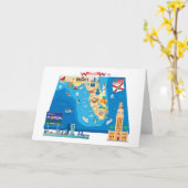 Carte de bande dessinée de la Floride (Fleur jaune)