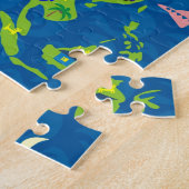 Carte de bande dessinée de puzzle de l'Asie (Côté)