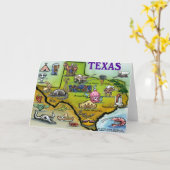 Carte de bande dessinée du TEXAS (Fleur jaune)