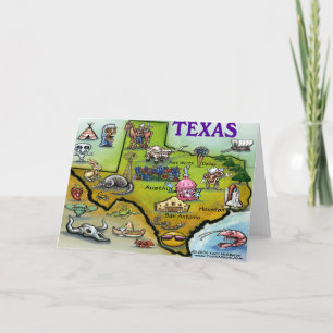 Carte de bande dessinée du TEXAS