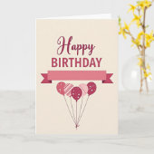 Carte de bannière d'anniversaire charmante (Fleur jaune)