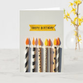 Carte de bannière d'anniversaire douce (Fleur jaune)