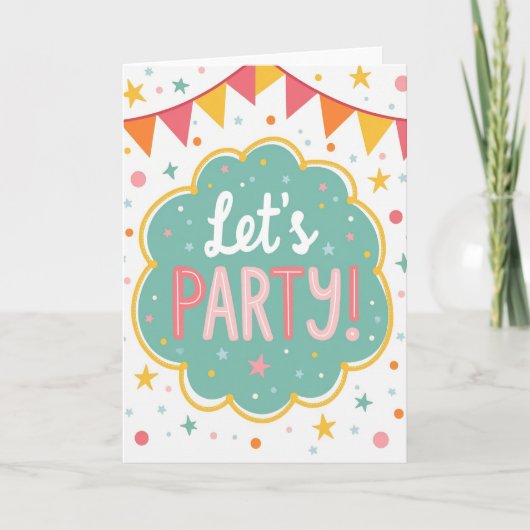 Carte de bannière d'anniversaire festive (Devant)
